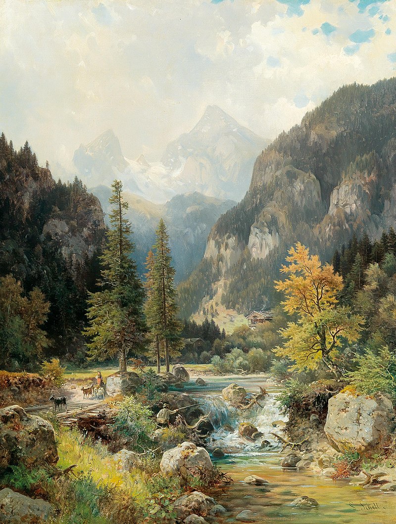 annie151092's tweet photo. Shepherd and Flock on the Path by a Torrent.
Artist: by the German artist Ludwig Sckell (1833-1912).
It is an oil painting on canvas, characteristic of the Romantic Realism style prevalent in the 19th century. #paintings #art https://t.co/jM2pMiC0Ue
