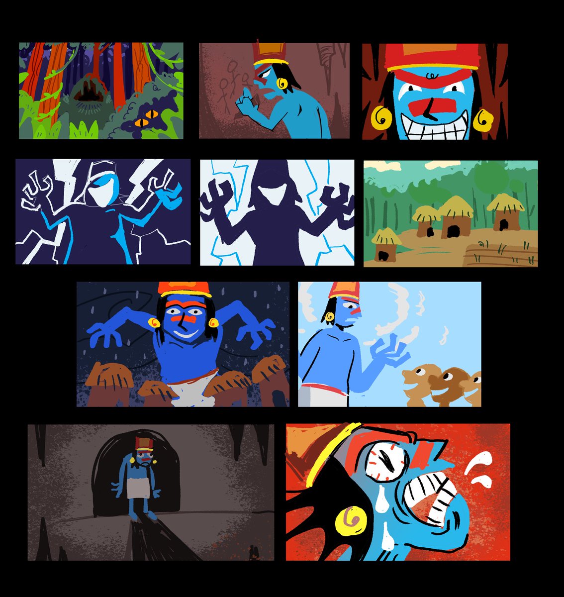 megandoesart1's tweet photo. Tetza color script https://t.co/LvNfnimUou