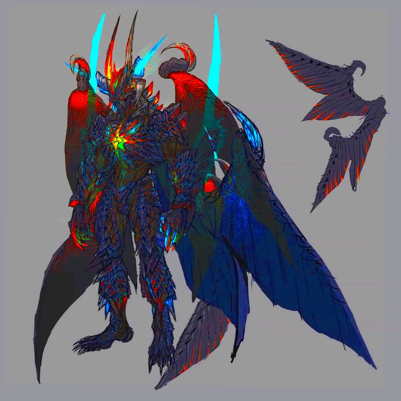 draconus398's tweet photo. @AitorArt_ I thought so too, but here is the official sin devil trigger forms overlapping each other to make a fusion https://t.co/8B23TRp3Di