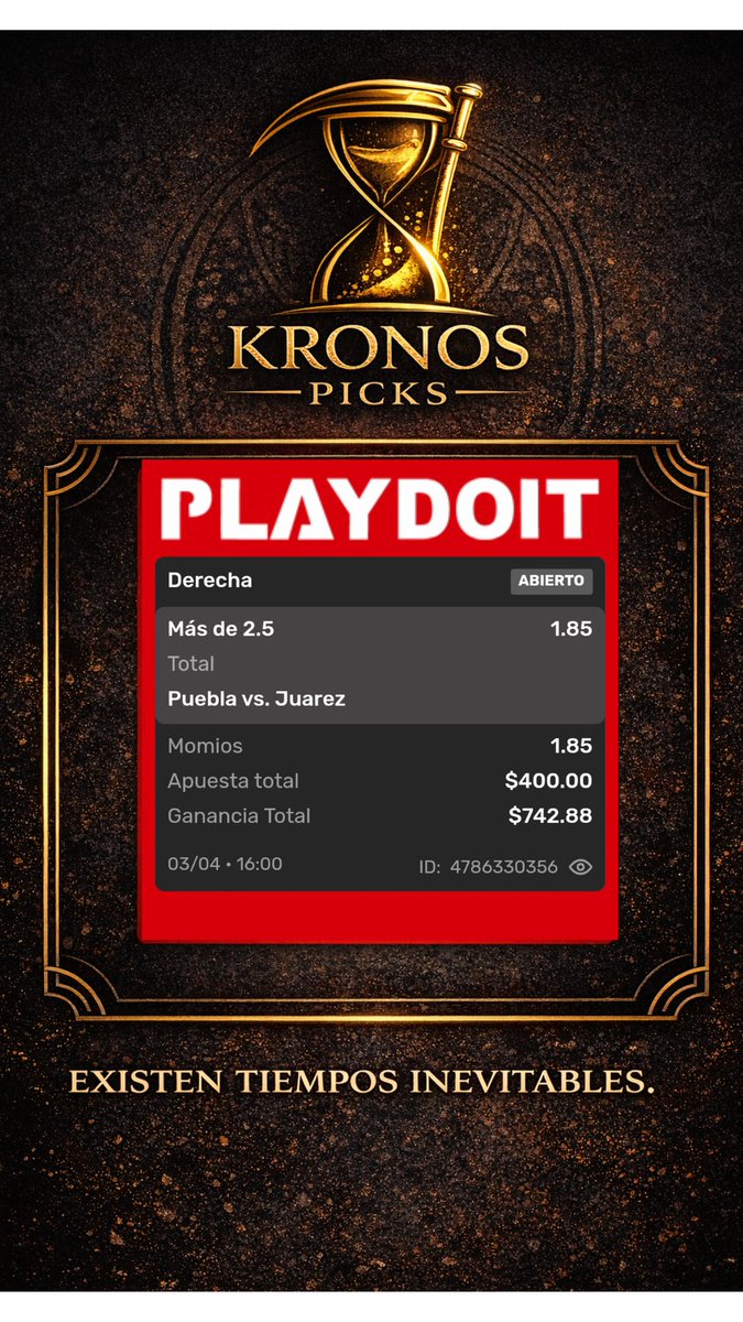 Kronos | Apuestas tweet media