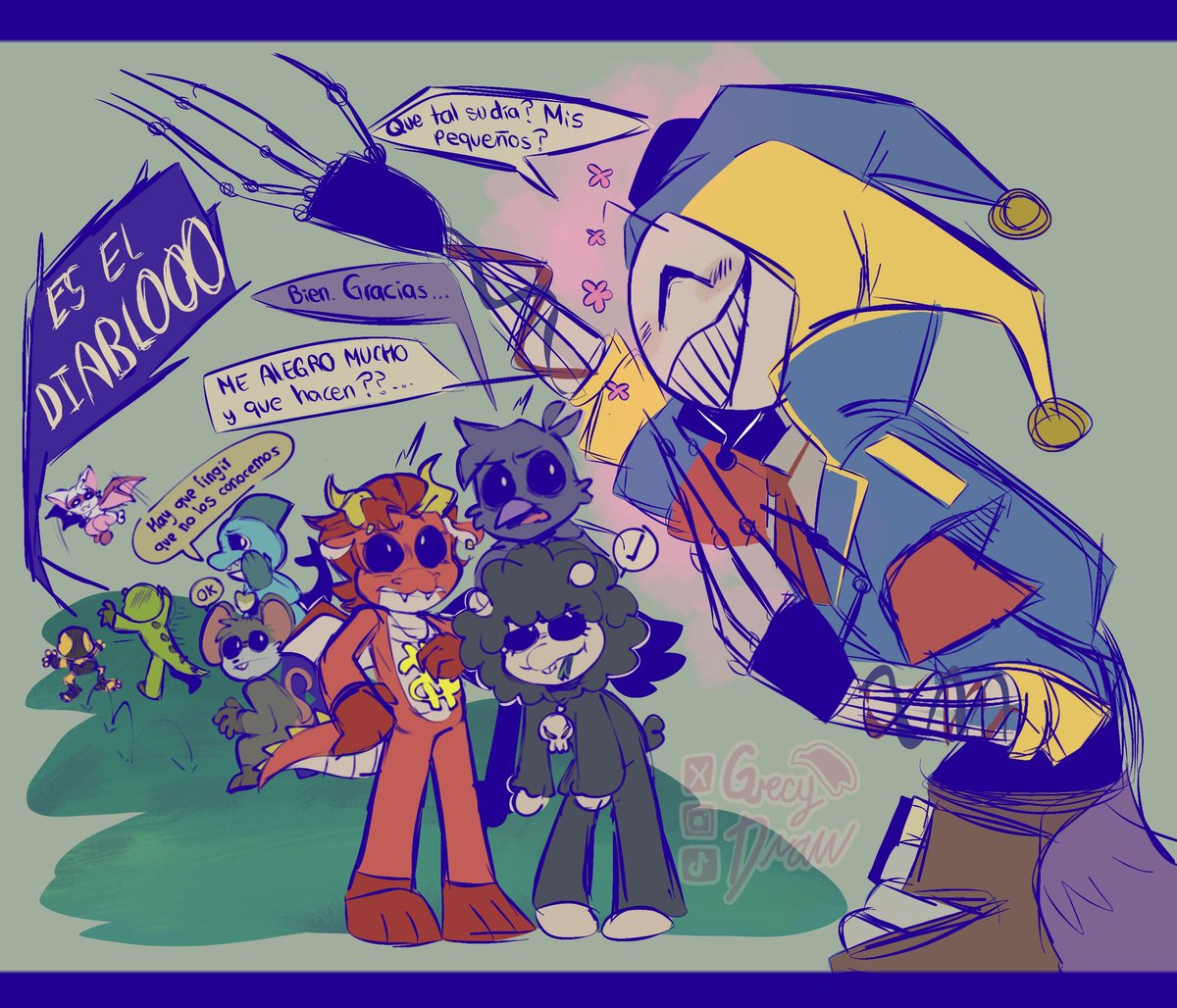 grecydraw's tweet image. Al único que puede hacer temblar a todo el grupo de los nightmares, El patrón de todo playtime.
El prototipo solo estaba siendo amable 🥺🫶🏼💕
#NightmareCritters #theprototype #babachops #simonsmoke #poppyplaytimefanart