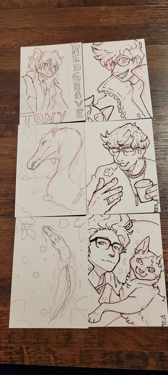 GildedDaemon's tweet photo. Spent a couple of hours out with  friends at a tea shop for art. 
Said friends out here testing my abilities by sending me photos to draw. https://t.co/4KfrUimEoY