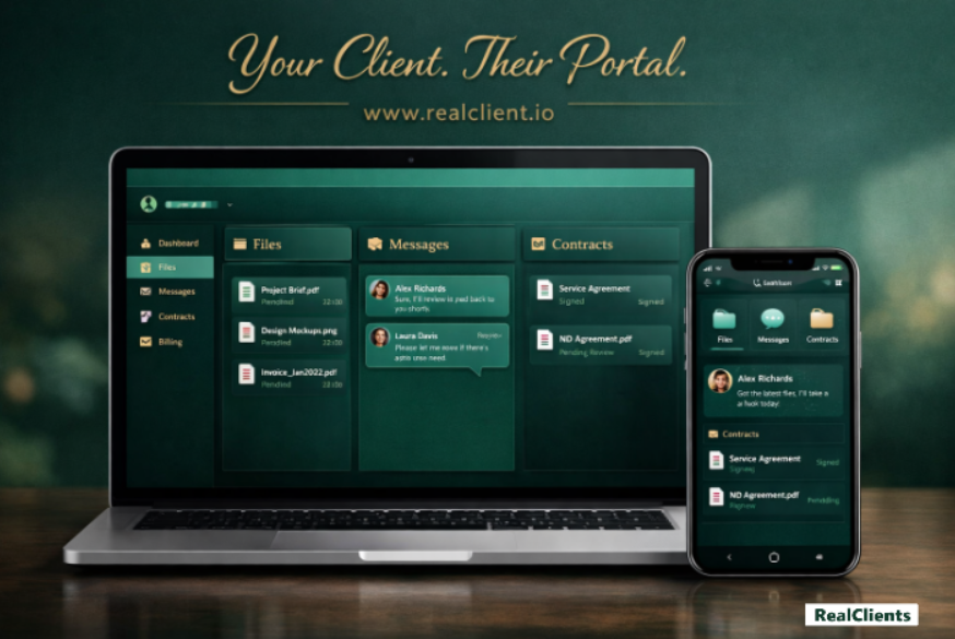 RucheAI's tweet photo. Give every client their own private portal.

No more “Did you get my file?”
No more confusion.

Just clarity, professionalism, and trust.

🌐 https://t.co/DHd3NPm5eU

#Freelancers #StartupTools https://t.co/TywTe7YgSQ