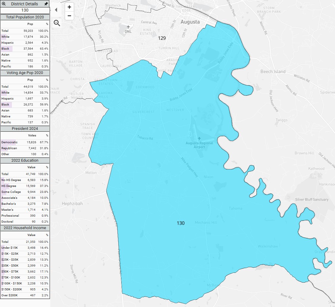 Uncrewed's tweet photo. We have two special elections tonight in Georgia! They're happening in #SD53 (Trump+58) in northwest Georgia and #HD130 (Harris+36) in Augusta.
Both should be easy holds for their respective parties. https://t.co/6Fi1xTuUzT