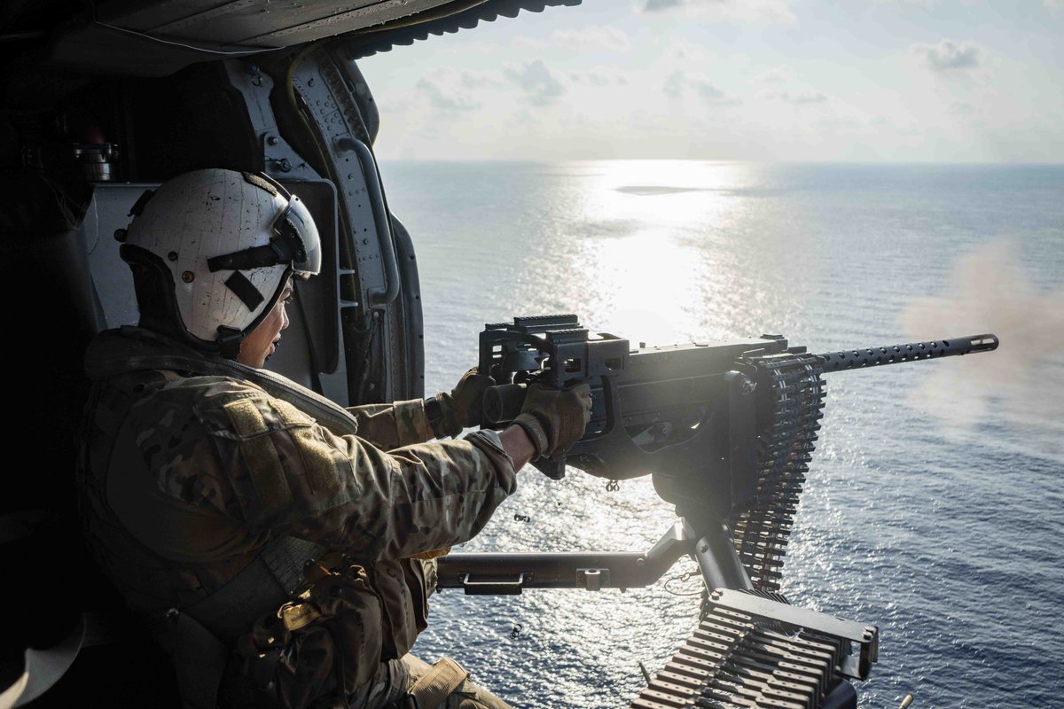 Operating forward.

Helicopter Sea Combat Squadron (HSC) 12 conducted a live-fire exercise from U.S. 7th Fleet flagship USS Blue Ridge (LCC 19), in the South China Sea, March 31, 2026. 

#US7thFleet | #ForwardDeployed https://t.co/qYWzBBwyCH