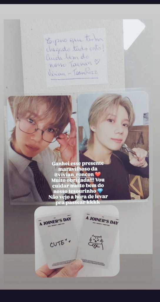 BiaTaem's tweet photo. Ganhei de presente esses tesouros dessa maravilhosa @Taemrizz 😍 eu amei demais !!!! Vieram super protegidos e com mimos 🥰✨️ 
Vou cuidar muito bem do nosso REI 👑  Obrigadaaaa #taemin #shinee https://t.co/SAYX9youn7