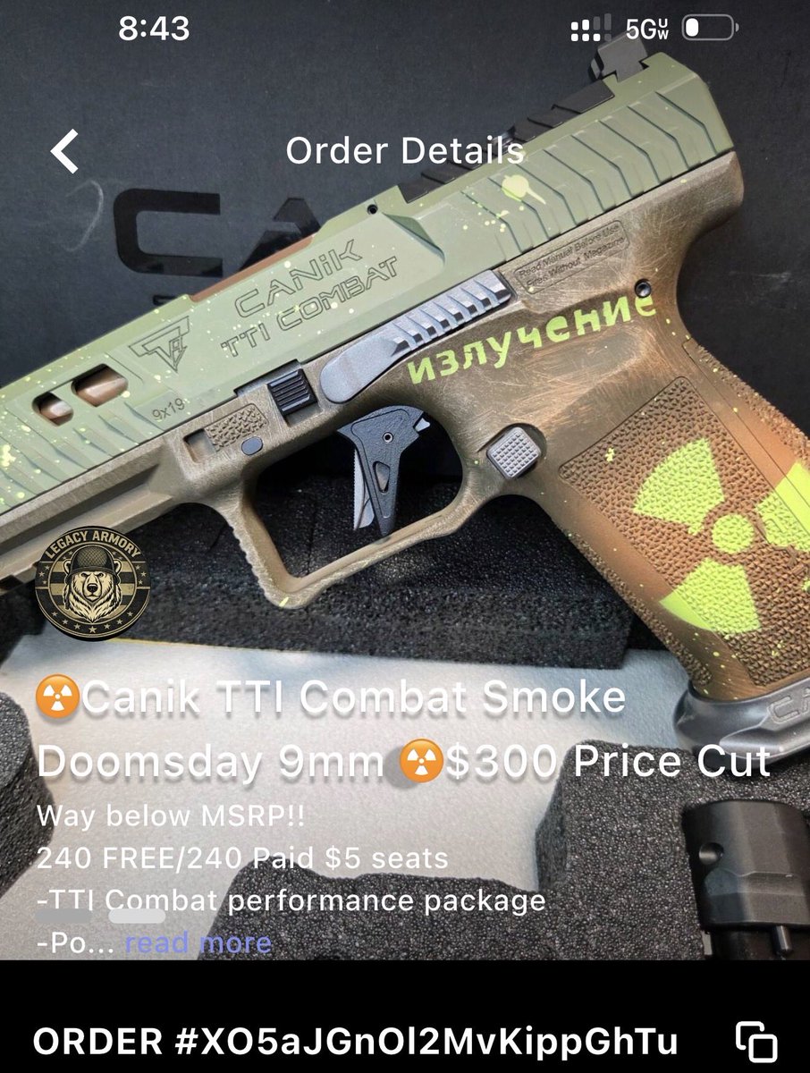 AverageHunter's tweet image. 🚨 SOMEONE JUST SCORED BIG 🚨

A Canik TTI Doomsday Was Just WON on group code LGC 😳🔥

If you’re not on the PF6 app yet… what are you doing?!

👉 Download PF6 &amp;amp; get in the game NOW  
🎯 Use group codes: LGC / E85

#2A #GunGiveaway #EDC #Firearms #PF6 #WinBig #GunLife #usa