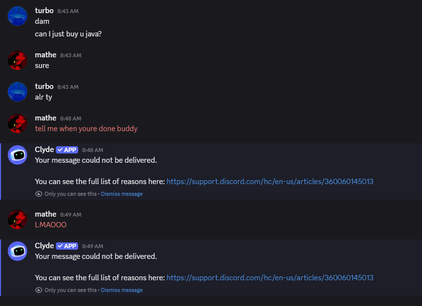 _blitzzr's tweet photo. just a reminder that TURBO is a scammer

a few months ago i was paid to make a cutscene for a game by a guy named yonte, and they havent paid me in MONTHS lol

They have left me on seen and on read, and are full known aware of their actions. Do not EVER HIRE or TRUST these guys. https://t.co/1SComfwY7H
