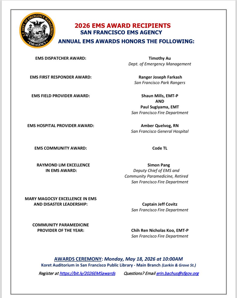 San Francisco Emergency Medical Services Agency tweet media