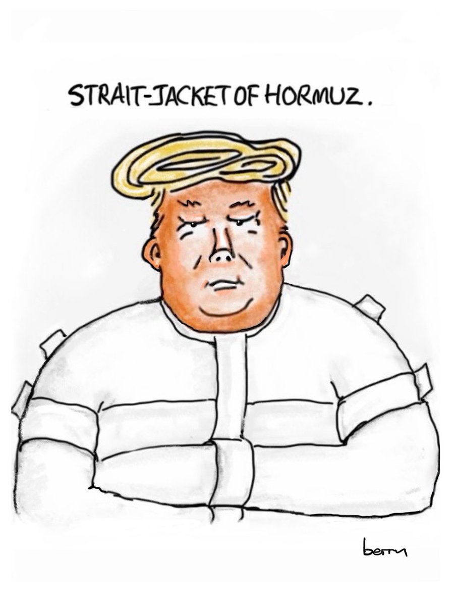 berrystudio1's tweet photo. I don’t think the crazy orange man is getting out of this so easily. #Trumpcartoon #politicalcartoon #iranwar https://t.co/EF6phNf1JF