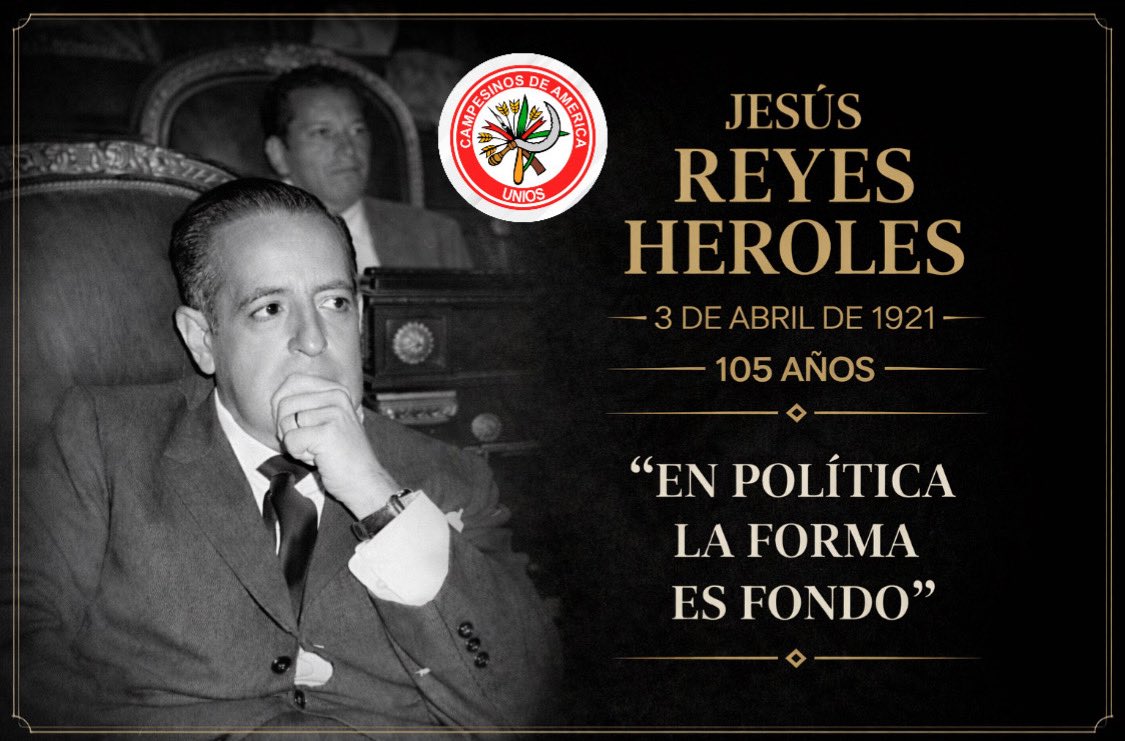 CNCEdodeMex's tweet image. Conmemoramos los 105 años del natalicio del Ideólogo #JesúsReyesHeroles.
Mayor ideólogo de nuestro partido, un #priista comprometido con la democracia, institucionalidad, educación y la cultura. 

Hoy honramos su memoria. 

@CristinaRuiz_S 
@PRI_EDOMEX 
@CarmenCarrenoG 
@CNC_CEN