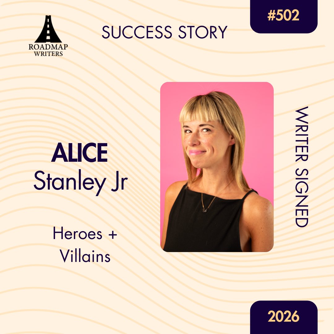 roadmapwriters's tweet image. Congratulations to our 502nd writer signed (and 2nd writer signed in 3 days), Alice Stanley Jr! 🎉

Alice signed with Heroes &amp;amp; Villains through a Roadmap introduction.

#SuccessStory #RoadmapWriters