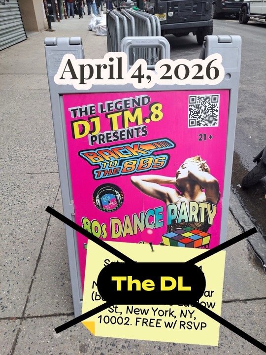 MagnaChristian4's tweet photo. For one night only! The Legend DJ TM.8 returns to The DL Saturday April 4th! 5:00 to 9:30! No cover with RSVP! https://t.co/N6ecusPnWE