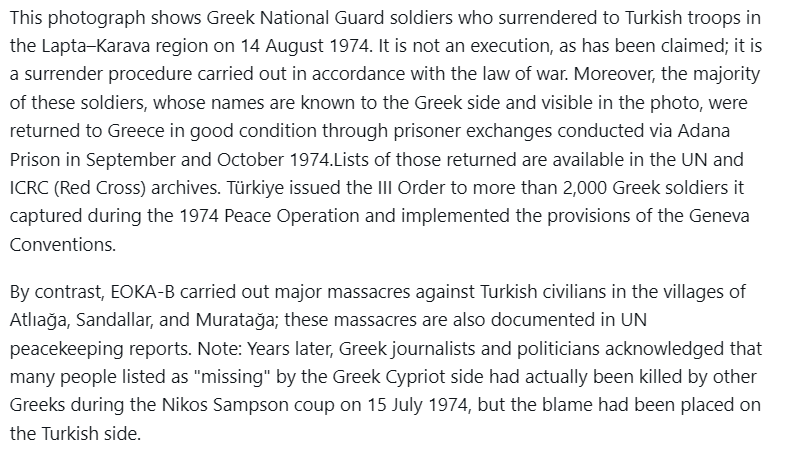 SelcukErcan's tweet photo. @TheNameofWar These soldiers, whose names are known to the Greek side and visible in the photo, were returned to Greece in good condition through prisoner exchanges conducted via Adana Prison in September and October 1974.Lists of those returned are available in the UN and Red Cross archives. https://t.co/V8fsSrqf4o