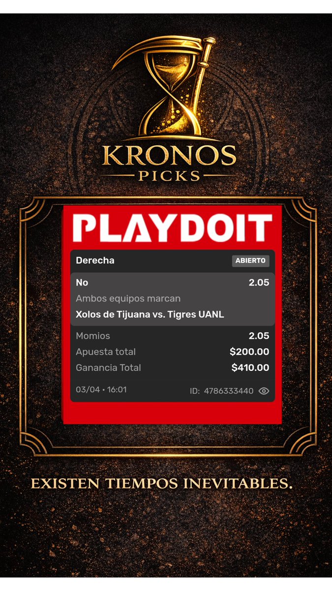 Kronos | Apuestas tweet media