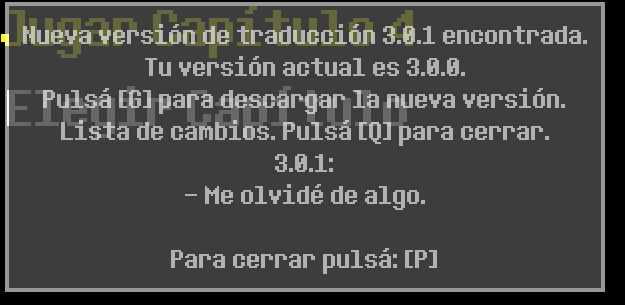DeltaruneArg's tweet photo. VERSIÓN 3.0.5 DE LA TRADU (hubo un error con un sprite así que se recomienda reinstalar mod si quieren ver el cambio)
https://t.co/MEKtVegiCd

Las actualizaciones dentro del juego van a funcionar después de instalar ESTE parche, la notificación se ve así: https://t.co/9ILQ9CuRme