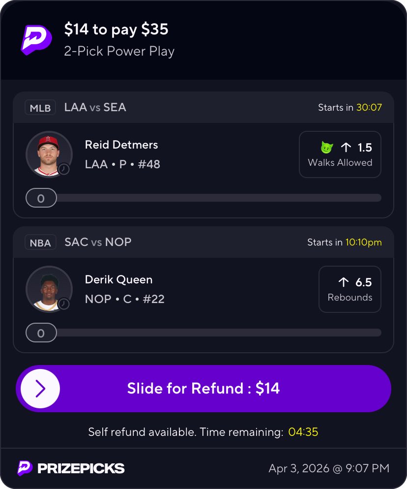 YOU KNOW WHAT?

$14 ➡️ $25,000 PRIZEPICKS ROAD 🫡

DAY 1 ➡️ prizepicks.onelink.me/gCQS/shareEntr…

DONT COME ON DAY 5 SAYING YOU MISSED OUT 🥱🔥🔥⤵️