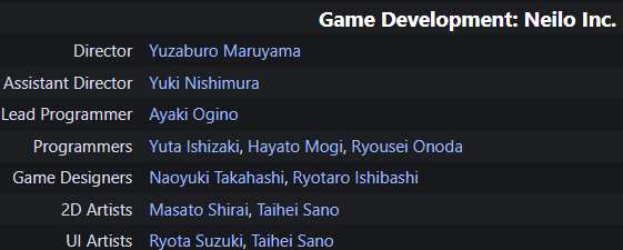 I wonder if Ryota Suzuki has already left Square Enix, his last two projects were with Neilo Inc. as a UI designer...