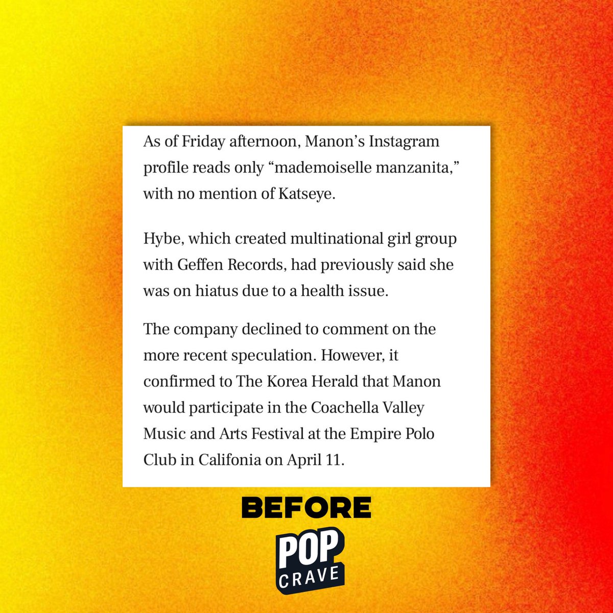 Pop Crave tweet media