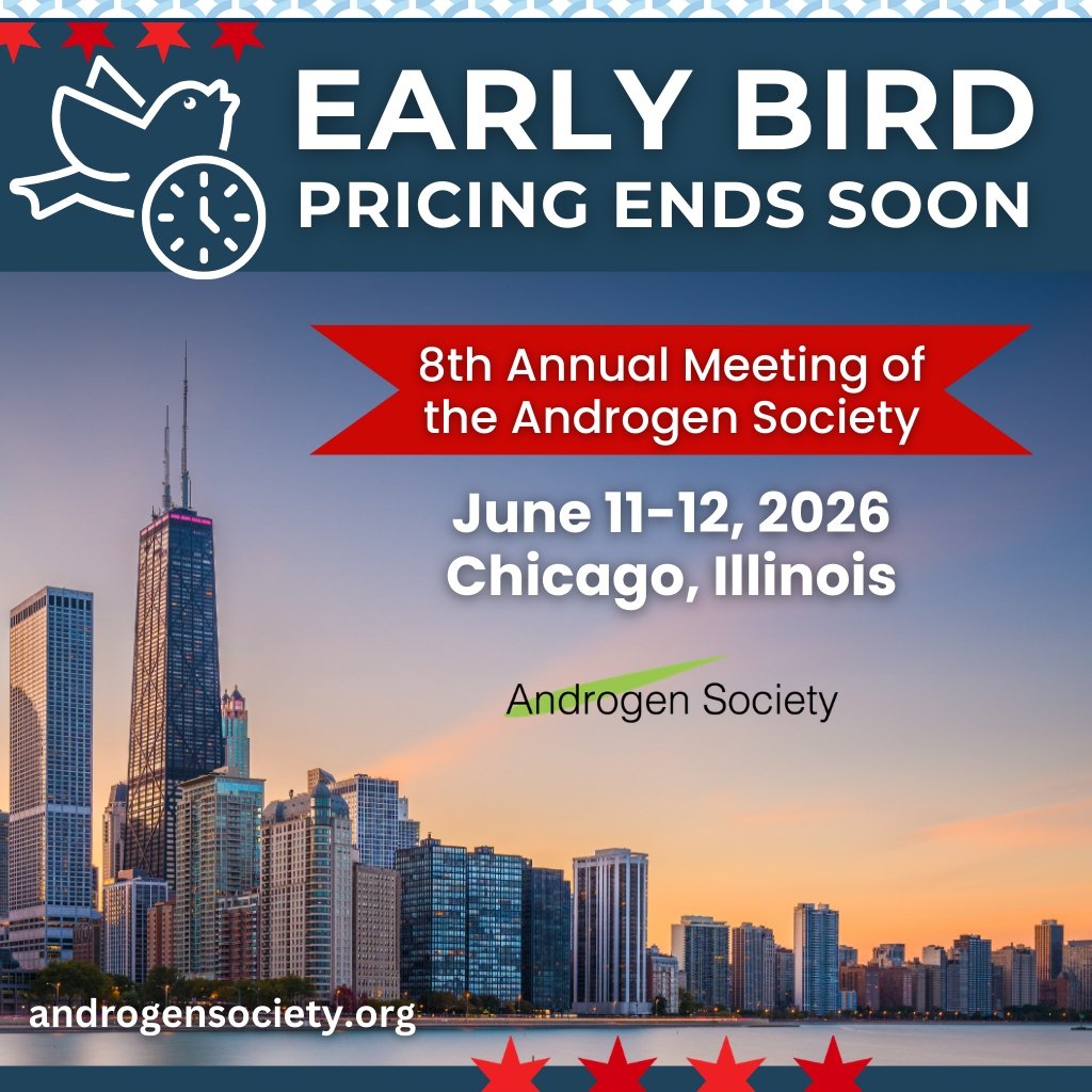 AndrogenSociety's tweet image. ⏰ Early bird pricing ends April 10 for the Androgen Society meeting.
Register now to save and join leaders in androgen science for research updates, clinical insights, and collaboration shaping the future of #HormoneHealth.

bit.ly/4csLQ6k#Androg… #MensHealth