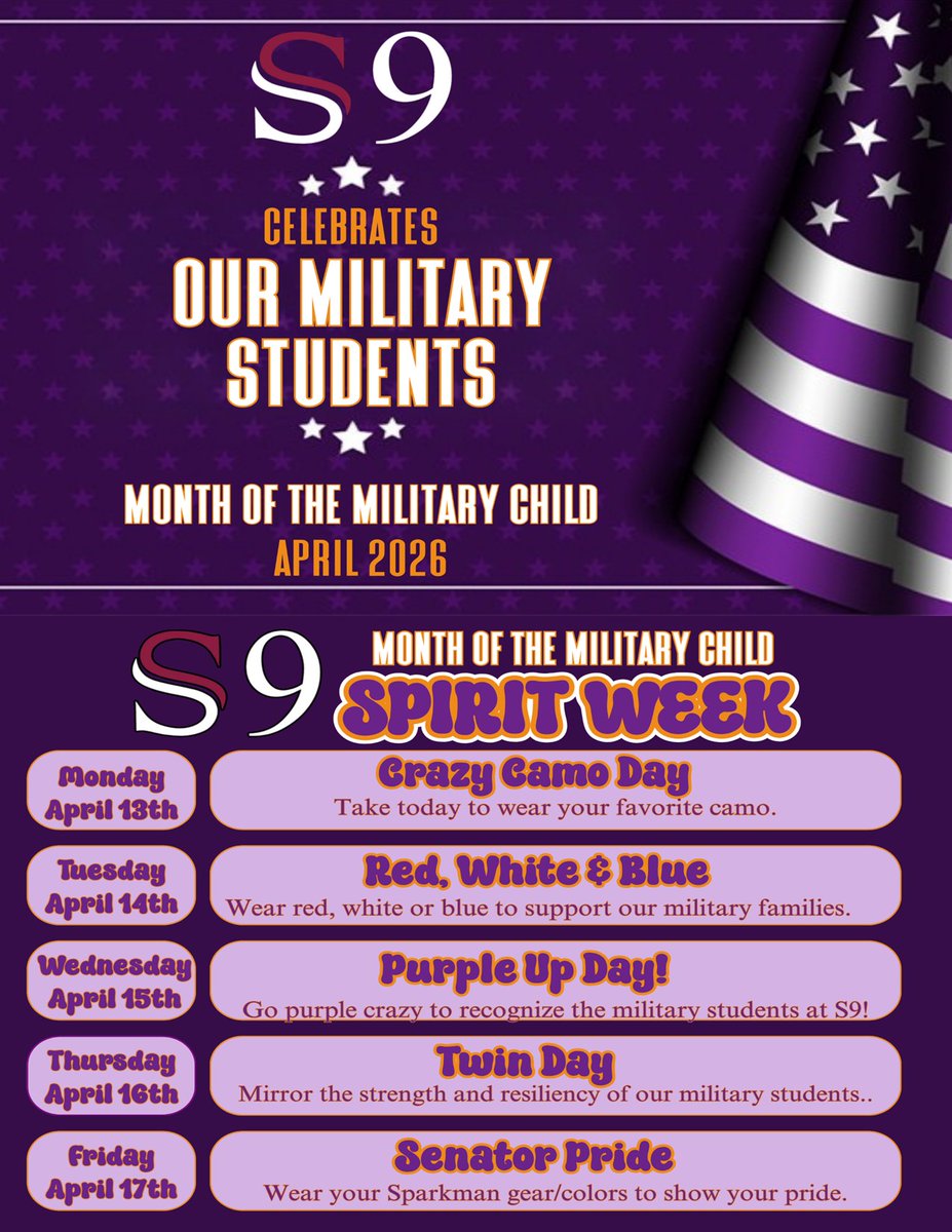S9GS's tweet photo. Get ready to celebrate and honor or military families at S9! https://t.co/XEQOkUNKQ7