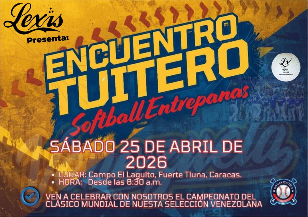 Mi estimados, ha llegado el día para invitarlos cordialmente al encuentro tuitero, Softball Entrepanas del 25 de abril. 

Estaremos celebrando nuestro título del Clásico Mundial de Béisbol 🥎 🇻🇪🫡🌟🏆

Allá nos vemos. En el flyer está la información ℹ️