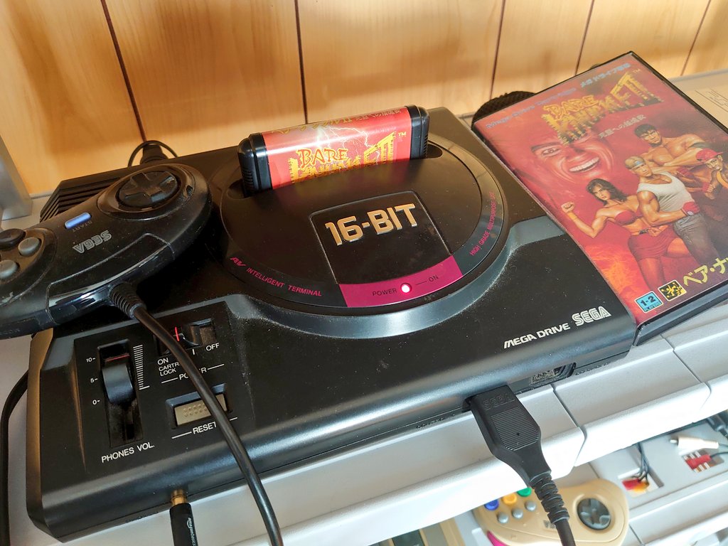 poko_ken's tweet image. ミニがあっても、
持ってるなら実機派😄
#メガドライブ #SEGA
#retrogaming
