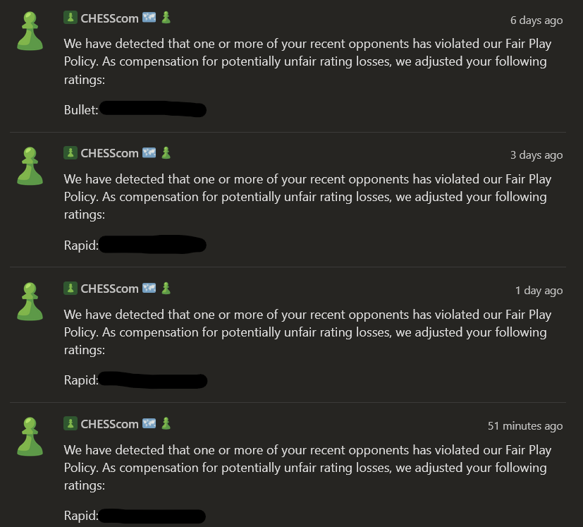 paluehm's tweet photo. @chesscom  Why should anyone pay for your cheating infested platform? This is getting out of hands. Cancelled my premium subscription after 3 years. https://t.co/q1GQm3dPmM