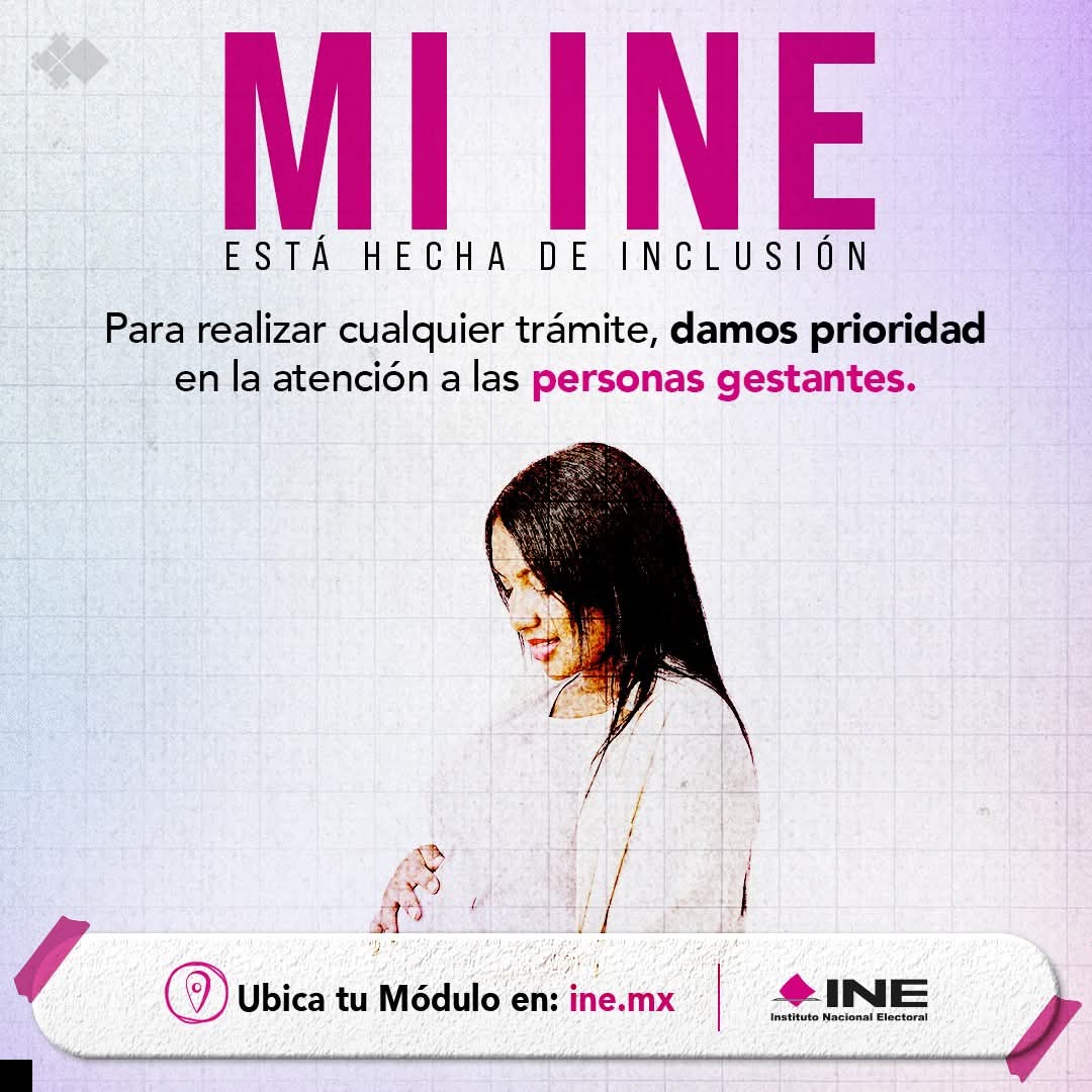 INE_Chiapas's tweet photo. 🌟 En el #INE todas las personas importan 🪪
💜 Por eso, en nuestros módulos te brindamos atención con respeto, dignidad e inclusión.​
📌 Contamos con #Protocolos especiales para acompañar en sus trámites a quienes se encuentran en situación de vulnerabilidad 🔎 https://t.co/M4LOaXDxnt