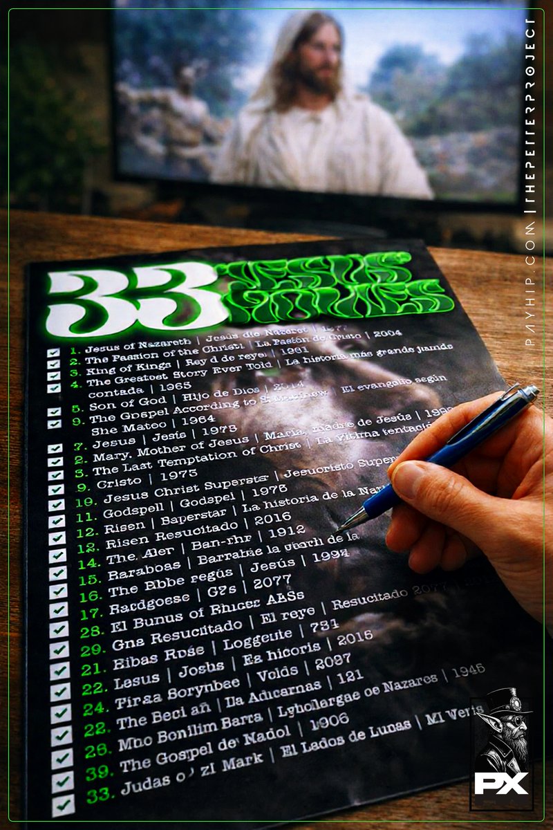 petterxproject's tweet photo. ✔️ 33 Jesus Movies Checklist Poster
✦ Nuevo Producto FREE agregado en el Shop! 🎁 →Disfrútalo Aqui / Enjoy it here: https://t.co/ssNqPZjoK9 

#CineCristiano #PeliculasDeJesus #ChecklistCine #PostersParaImprimir #thepetterproject https://t.co/n0LTszY4B2