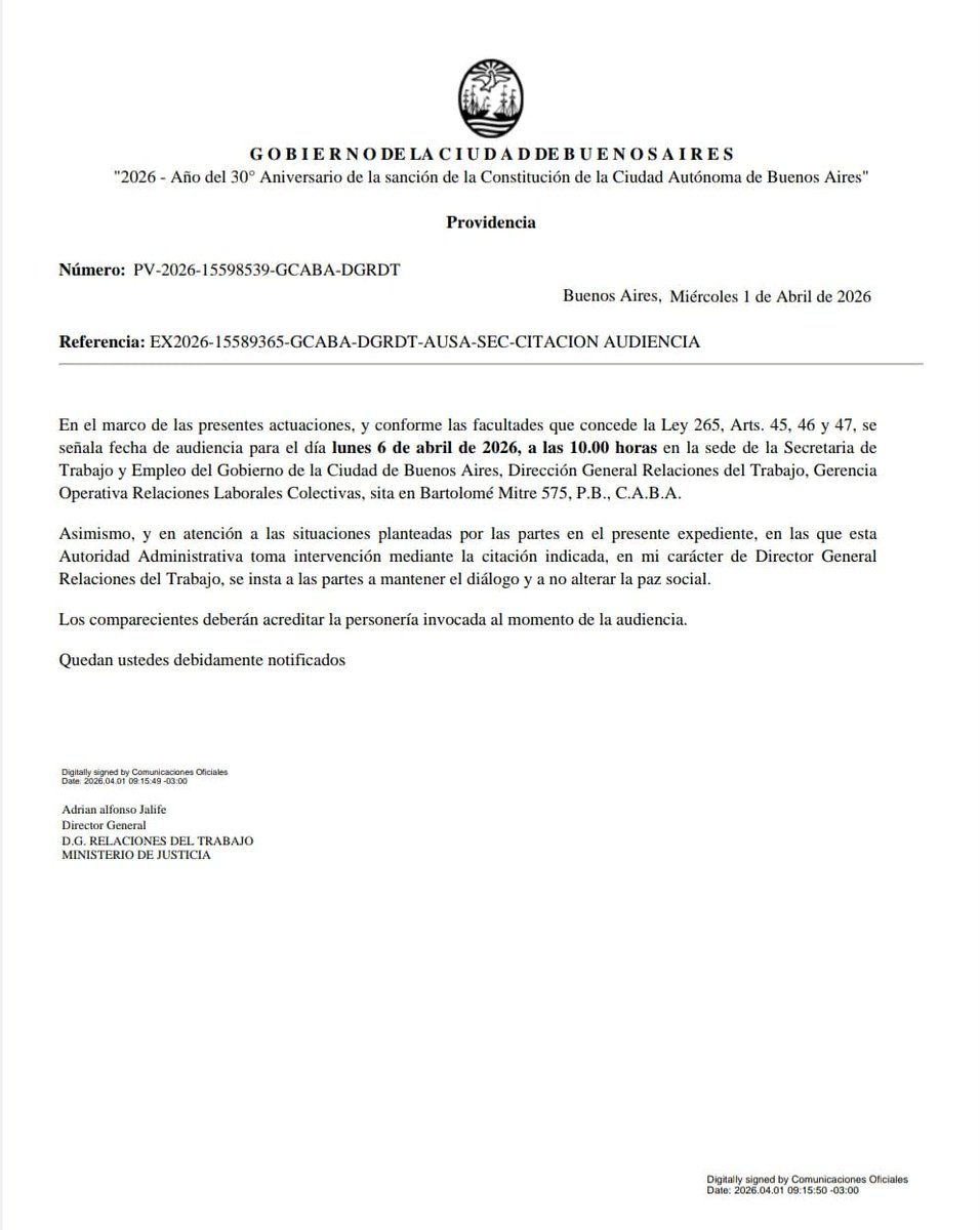 holyfreak86's tweet photo. @NewLabs01 @AUSA @jorgemacri El próximo lunes 6 de abril se realizará una audiencia en la Secretaria de Trabajo en la cual se buscará la incorporación de los 5 compañeros despedidos en violación del Acuerdo de Free Flow firmado entre la empresa y el sindicato https://t.co/Kv04vx6Zcn
