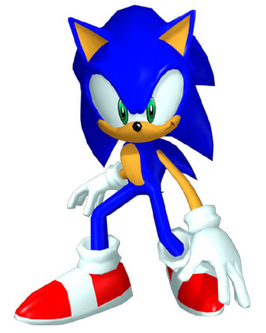 An early render of Sonic, from 'Sonic Heroes'.