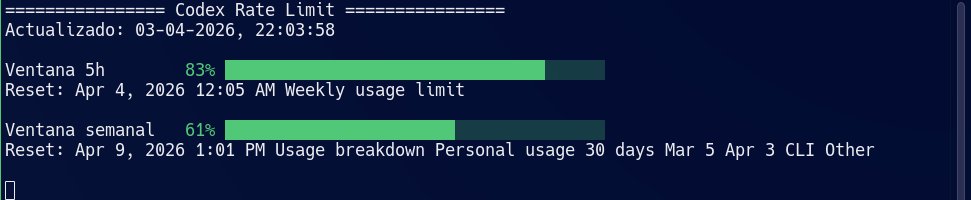 NicBJ_'s tweet photo. Publiqué mi primer proyecto open source,
Es algo simple para quiénes trabajan usando mucho las terminales CLI

Visualizar-rate-limit 👁️:
Una simple CLI para ver los rate limits de Codex directamente desde la terminal.

Disponible en npm + GitHub:
https://t.co/H2b6hN0GcQ https://t.co/SWx4Of9hO7