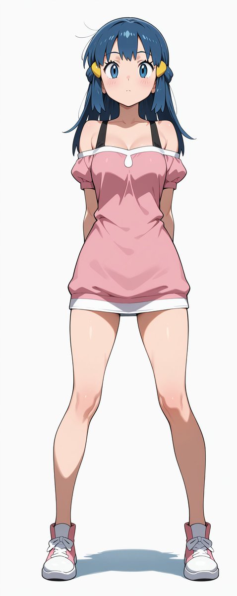 Leivonenx's tweet image. ねえ 
@grok
 一枚目のキャラを二枚目のポーズにして

dawn ヒカリ pokemon