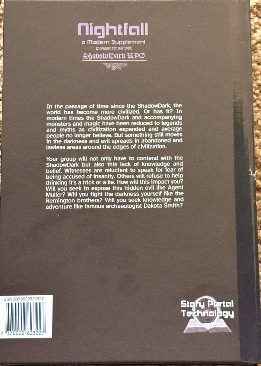 DMImprov's tweet photo. Got my hardback copy of #Nightfall: ShadowDark RPGโs Modern Horror Supplement!
70s & 80s #OSR. I even made it into the book. Check it out.
https://t.co/NqIgkvtoVl
#TTRPG #ShadowdarkRPG #HorrorRPG https://t.co/SC2Bjwqw0e