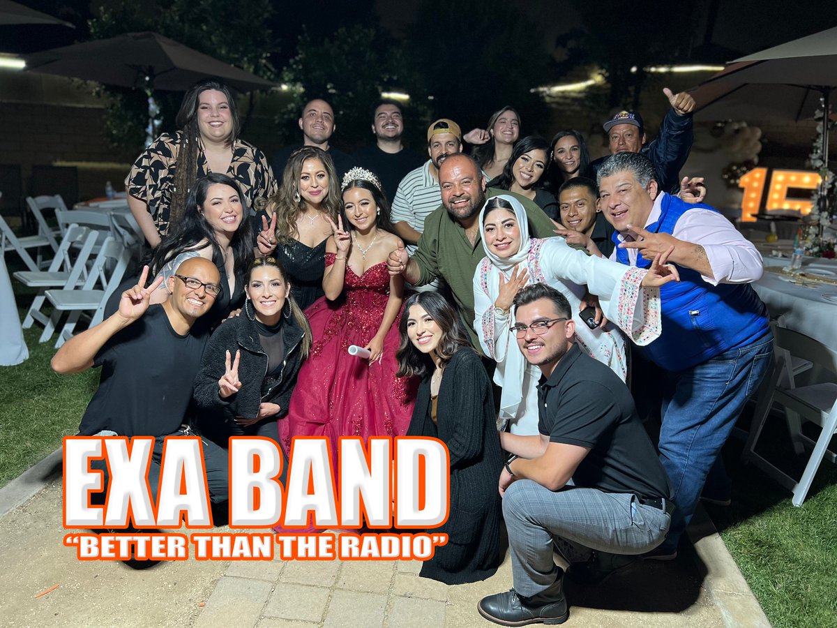 ExxaBand's tweet photo. Grupo Versatil Riverside, CA | Latin Band Riverside, CA | Banda Versátil Riverside, CA | Exa Band (818) 869-0392
@exaband
#latinband #sweet16 #quinceanera #bandaversatil #grupoversatilriverside #latinbandriverside #quinceanera #sweet16 #party #fiesta https://t.co/8aU4GIsUJO