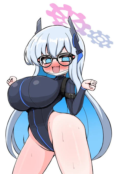 公式で既にピチピチのボディスーツのコスプレをさせられている姫木メルのファンアートももっと増えたらいいなぁと思っています (ウィッグOFF/ON)