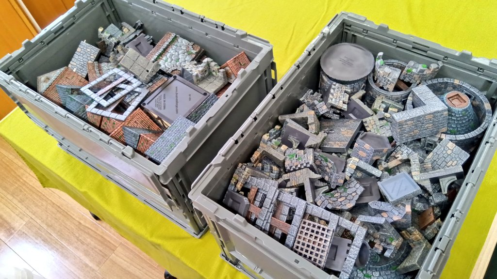 miyakami_00's tweet image. スタイロフォーム等でテレインを自作してる方達は作成後の保管ってどうしてるんやろね。
うちの場合は細々パーツ分割できるんで、そんなに場所取らない(結構取ってる)けど…
(ヽ´ω`) ｷﾆﾅﾙｰ
#dwarvenforge #trpg #dnd #ダンドラ