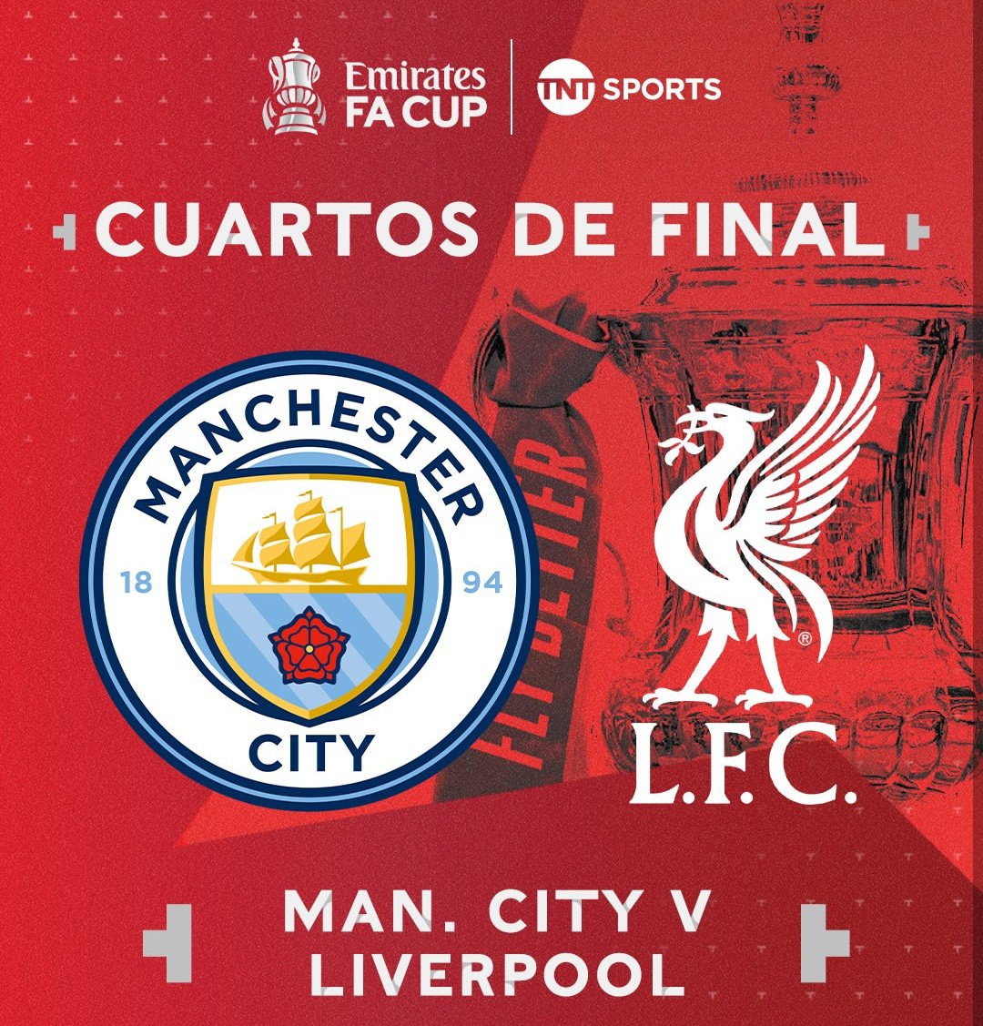 manchestarblue's tweet photo. Este sábado, Manchester City vs Liverpool.

🔹 Cuartos de Final de la FA Cup
🔹Etihad Stadium, Manchester https://t.co/0vjGGlbPeW