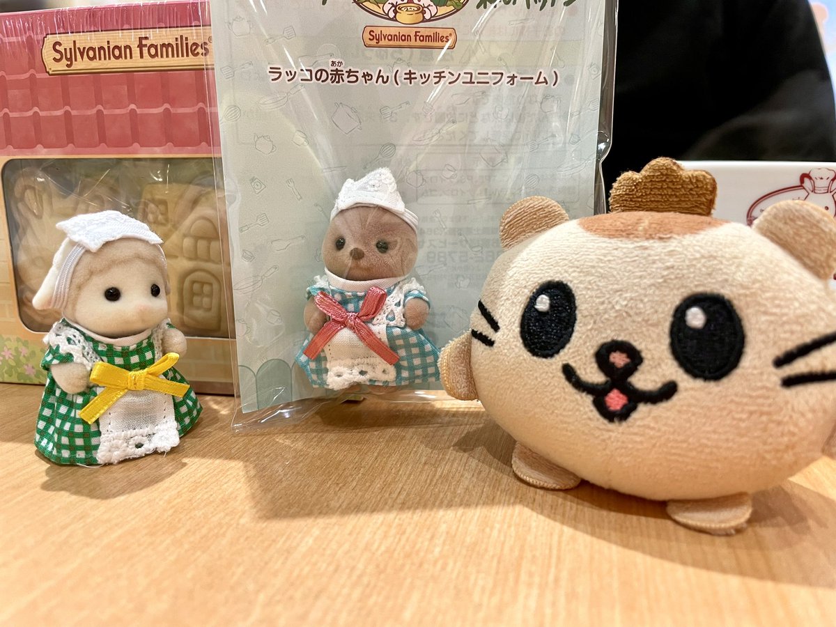 念願のラッコの赤ちゃん🦦お迎え（キッチンユニフォーム🥰）
はぁかわいい。。。🥰🦦🐑

#シルバニア
#もりみん