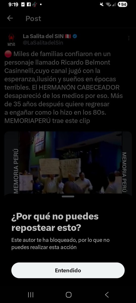 Hola <a href="/LaSalitadelSin/">La Salita del SIN 🇵🇪</a>, en cuanto a la "Estafa" te recomiendo estudiar el caso judicial y escuchar sus entrevistas, es inocente. OBRAS Y MAS OBRAS RICARDO BELMONT CASINELLI A 🐎🐴 GANADOR EN 1RA VUELTA PRESIDENTE, SENADORES Y DIPUTADOS.