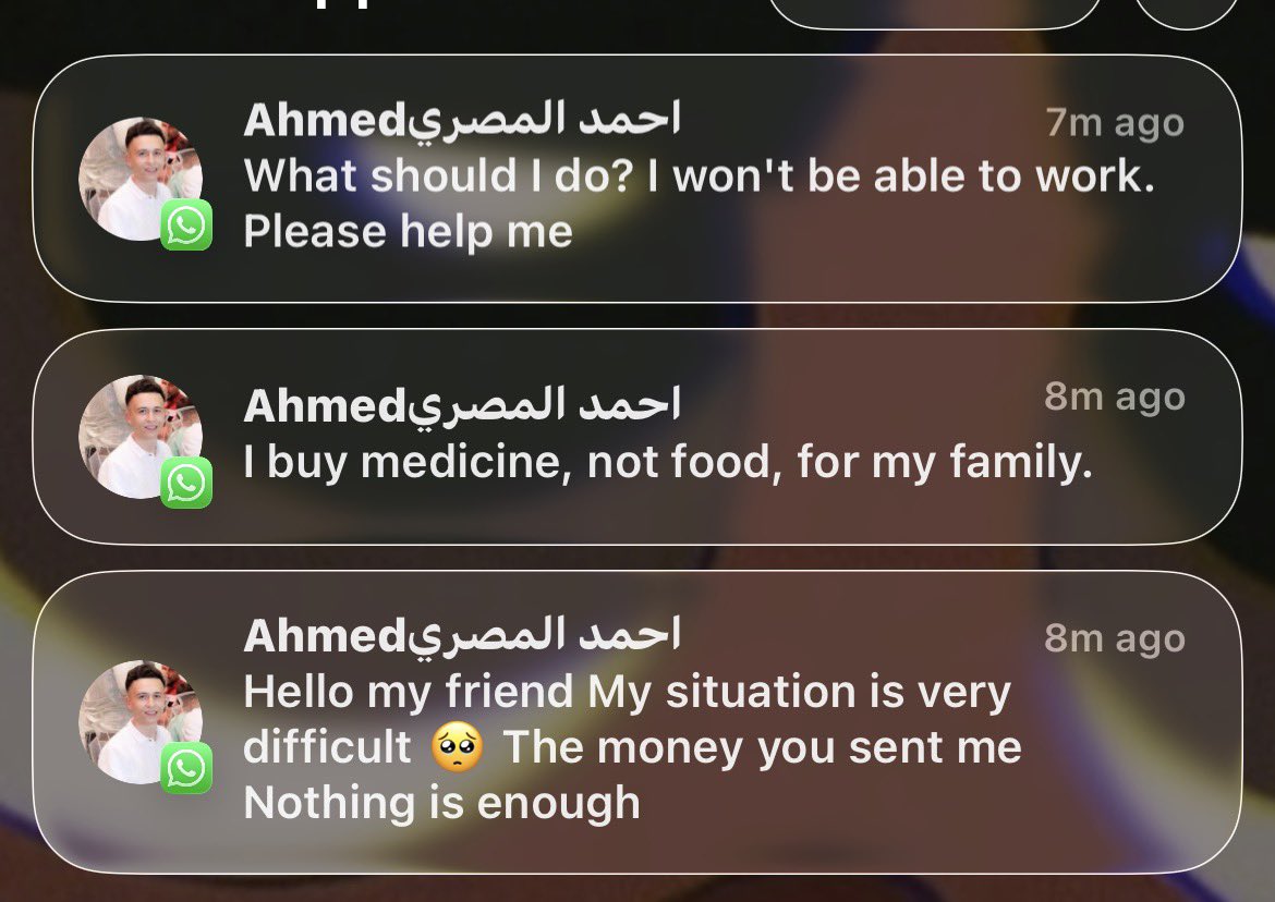 yahchive's tweet photo. PLEASE READ, SHARE & DONATE ‼️

Mohamed is only 21, he needs to raise $1000 for an operation for his injury and for medicine for treatment! he’s in the hospital! he also has several family members who need help. He has asked me to collect donations for him, however you can also donate to his Binance USDT WALLET: TPt9Phka21UwyncmuAMpadW
Zx2PWtxiFj1

my cashapp: $uriyahtreatz

Nadeem needs help urgently. no donations in 10 days and his campaign is always stagnant days at a time. he needs $600 for his family’s tent, but now he’s just trying to raise over $230 to cover treatment. https://t.co/kkk5CcKN0b

i’m also collecting donations for Ahmed. The last donation successfully went towards medicine, but he still needs food for his family

donate for him here: https://t.co/FZmQgMQfIN

 (please screenshot proof to help him withdraw the funds)

if you donate to my cashapp, please write the name of who you’d like it to go to in the memo. if no one is specified, i will go in order of my messages. support for all of these families is dwindling & i haven’t been able to donate to some in a while , please give whatever you can!

Dont forget to boost the campaigns for my friends below in the thread as well!