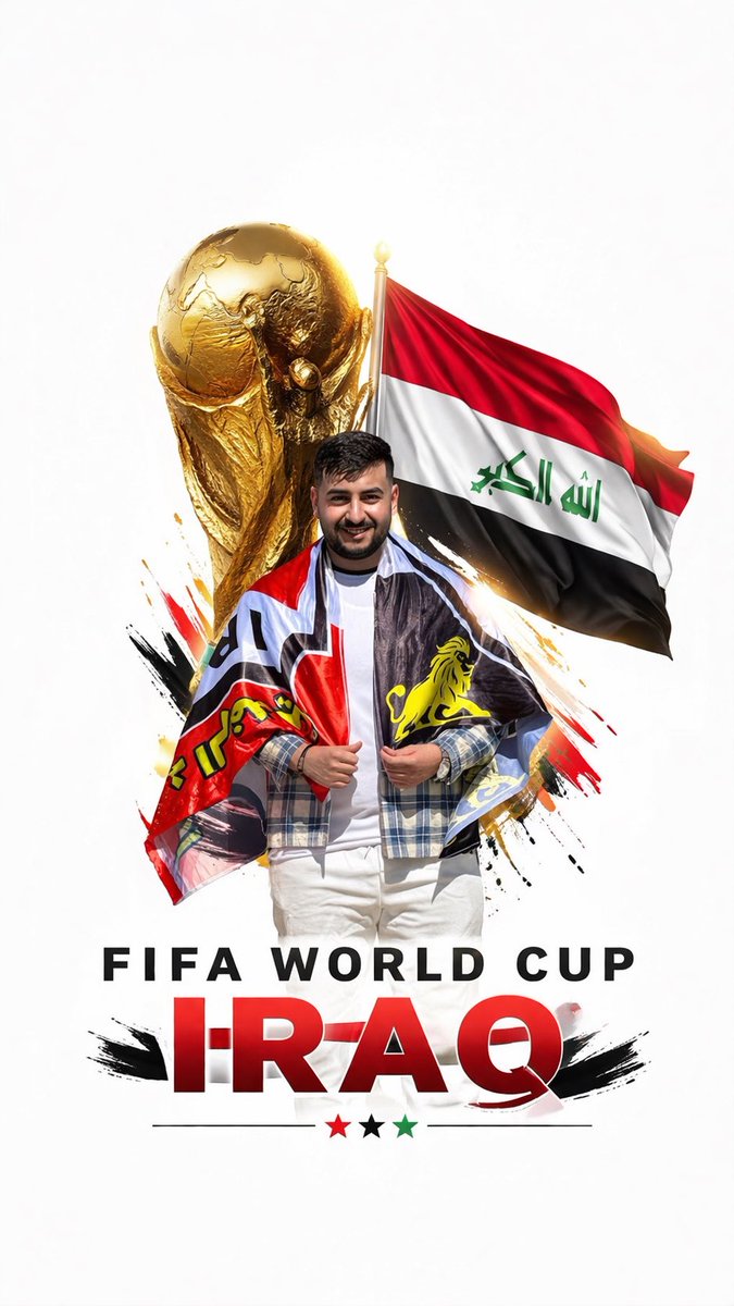 am8_k's tweet photo. Iraq to the World Cup [ 1/4/2026 ]🫡🇮🇶🔥🤍” https://t.co/odc9bumYMK