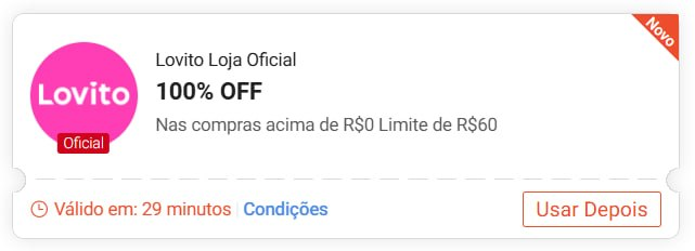 PromosdaMah's tweet image. 🙀 CUPOM DE 100% OFF  LIMITADO A R$60 NA LOJA LOVITO - #SHOPEE

🎟 CUPOM: LOVIT0404

🔗 COPIE E COLE O CÓDIGO AQUI: 
s.shopee.com.br/2AzFx7Xur6

🇧🇷 Roupas nacionais na lovito: 
s.shopee.com.br/60NO65dzi1