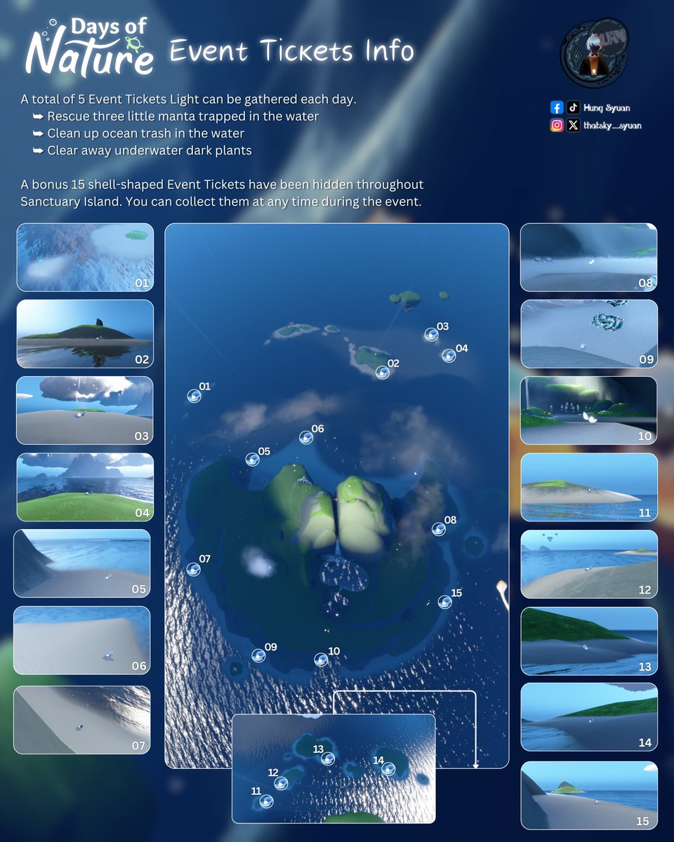 thatsky_syuan's tweet image. 🌍 𝑫𝒂𝒚𝒔 𝒐𝒇 𝑵𝒂𝒕𝒖𝒓𝒆 𝟐𝟎𝟐𝟔 🌍
🌍 自然節 𝟐𝟎𝟐𝟔 🌍
🌍 自然の日々 𝟐𝟎𝟐𝟔 🌍

🗓️ 2026/04/10~2026/04/24 ( 14 days in total )

#skychildrenofthelight #skycotl #光遇 #thatskygame #sky星を紡ぐ子どもたち