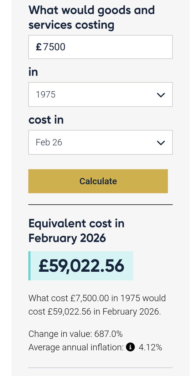 adios_mafia's tweet photo. @Telegraph You got free accommodation and meals then, and £7,500 in 1975 would be the equivalent of ~£59,000 now, lol. https://t.co/J2vAhakfjP