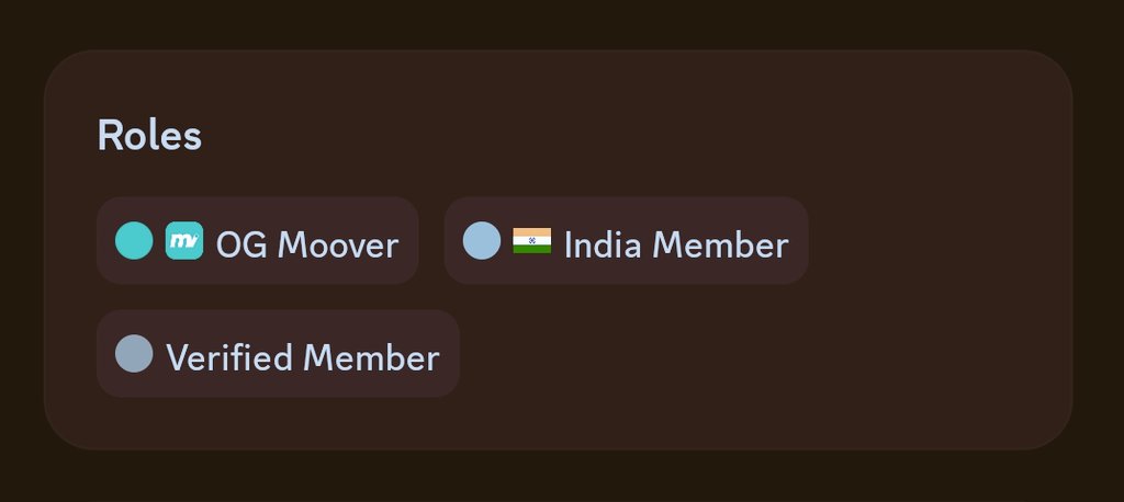 arvichaurasiaa's tweet photo. Finally got my OG role after a lot of hard work ๐ช๐ป๐ฅ
Consistency, patience & grind always pay off!
Proud to be an OG Moover now ๐
#MooveXYZ #Web3 #OGRole #HardWorkPaysOff https://t.co/jLLl1dvzkb