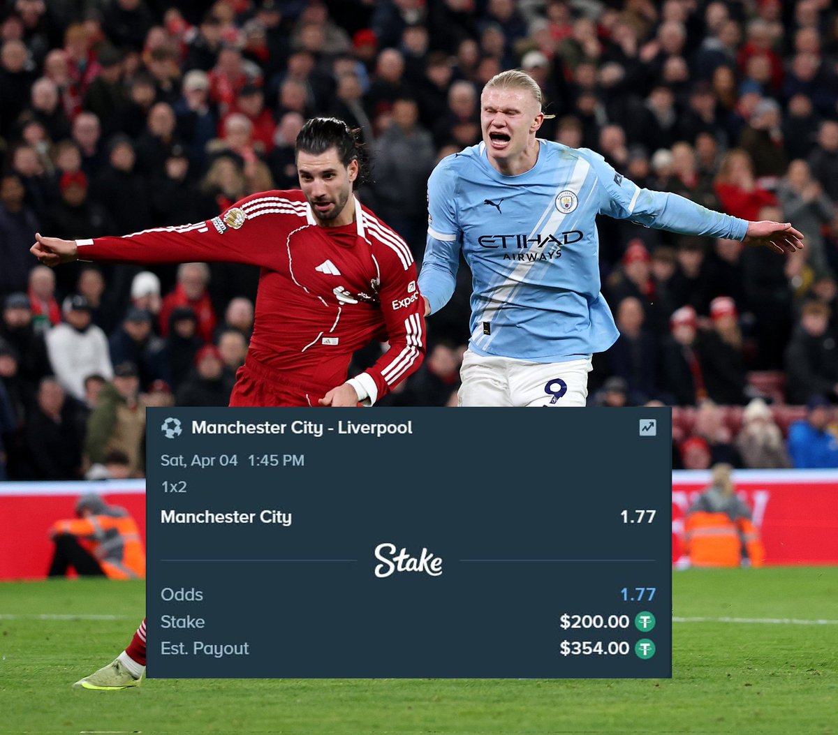 CartaAllan's tweet image. Liverpool fans believe they're going to knock out Mancity,  City Fans believe they're going to knock out Pool.

What exactly do you think is gonna happen?? #LIV #MCI