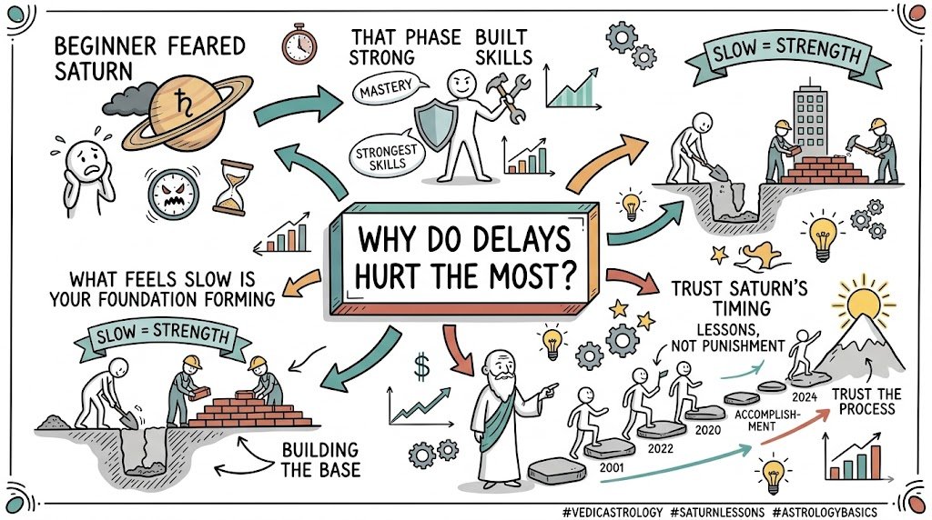 Astrogravity_in's tweet image. Why do delays hurt the most?

Delays can feel painful, but a beginner who feared Saturn found that a slow phase built their strongest skills. 

What feels slow is often your essential foundation forming. Trust the timing of your growth. 

#VedicAstrology #SaturnLessons