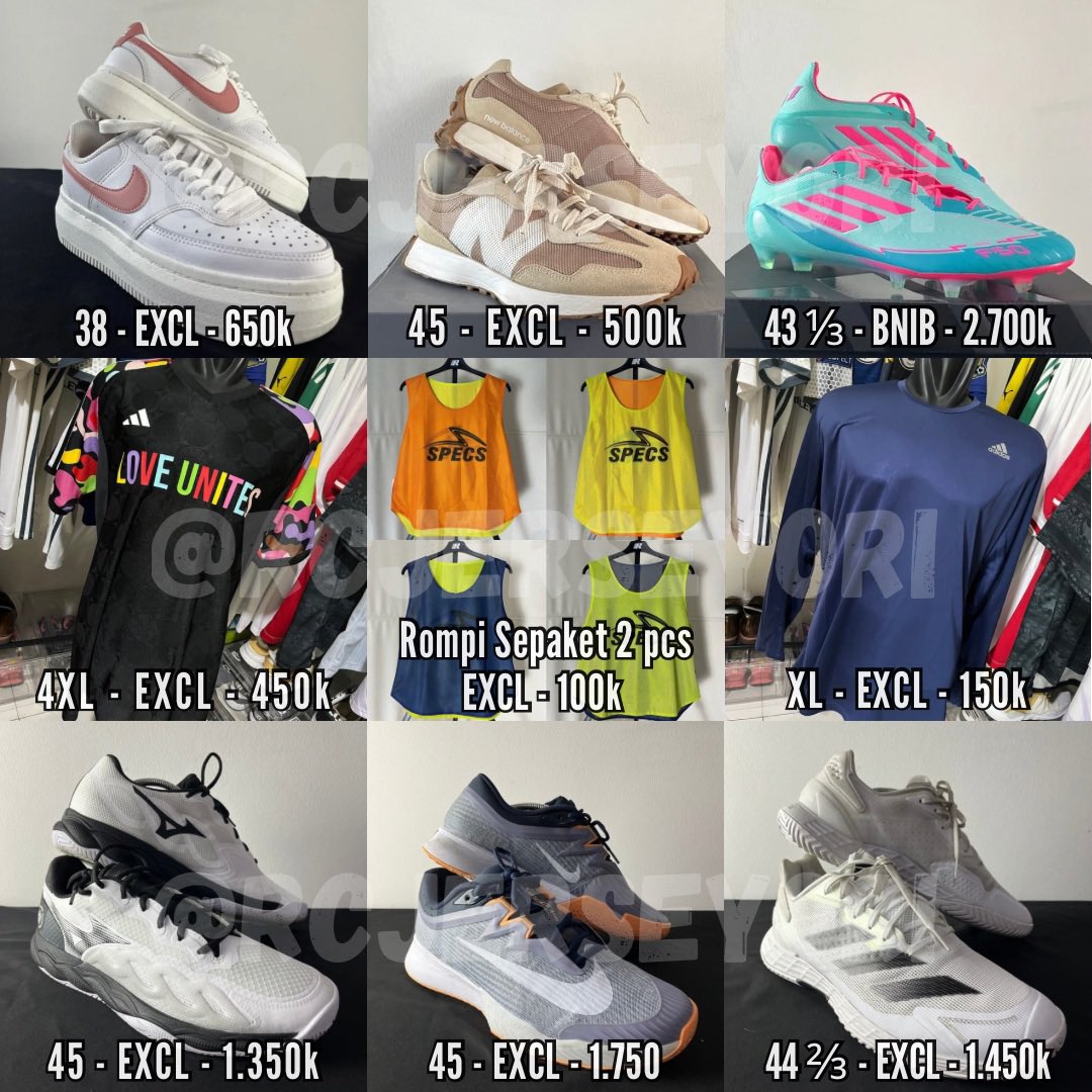 KITSIDE_ID's tweet photo. #Jersey4Sale #Tee4Sale #Sneakers4Sale #Boots4Sale 1404 
@Jerseyforum @adipati_store @jersey_ciamikk @jerseysneil @futebolre
Thx

Keterangan di foto

Detail silahkan cek IG @RCJ.CATALOGUE

WA/Tokped (+15%)/Shopee (+15%)
Klik link di bawah👇
https://t.co/1R0WX3PEcL https://t.co/QXVFecpKku